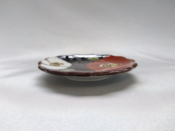 Red pea Plate Camellia - Crafted By Soramoe Pottery