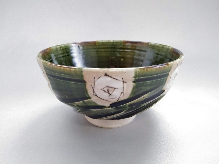 Oribe White Square Pattern Bowl - Crafted By Shinji Akane