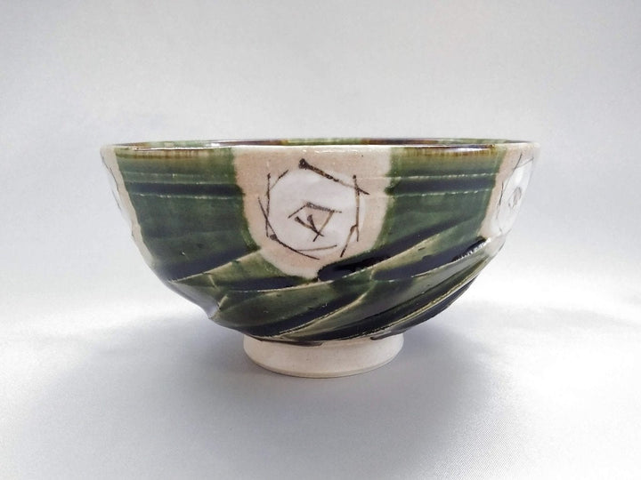 Oribe White Square Pattern Bowl - Crafted By Shinji Akane