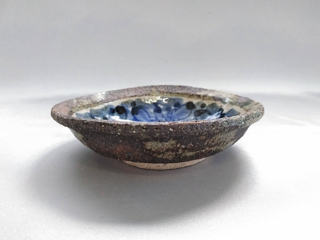 Round Small Plate with Underglazed Flower Pattern - Crafted By Kosai Kiln