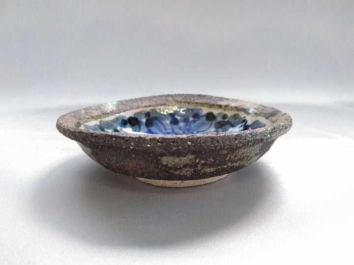 Round Small Plate with Underglazed Flower Pattern - Crafted By Kosai Kiln