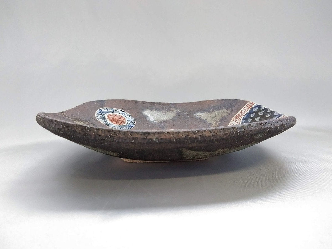 Square confectionery Plate with Round Pattern - Crafted By Kosai Kiln