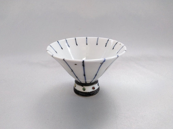 Colored Blue Tokusa Sake Cup - Crafted By Hidemasa Miyake