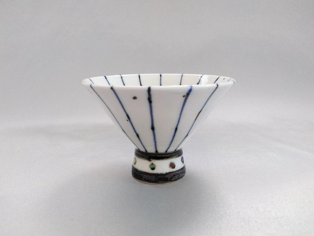 Colored Blue Tokusa Sake Cup - Crafted By Hidemasa Miyake