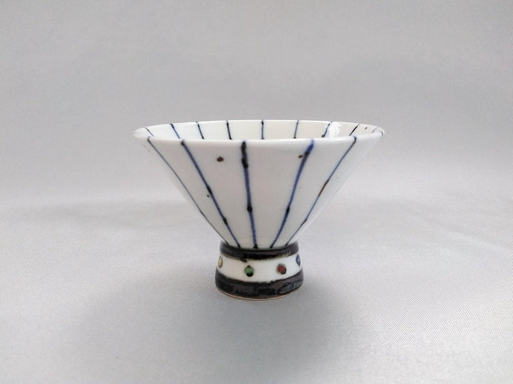Colored Blue Tokusa Sake Cup - Crafted By Hidemasa Miyake