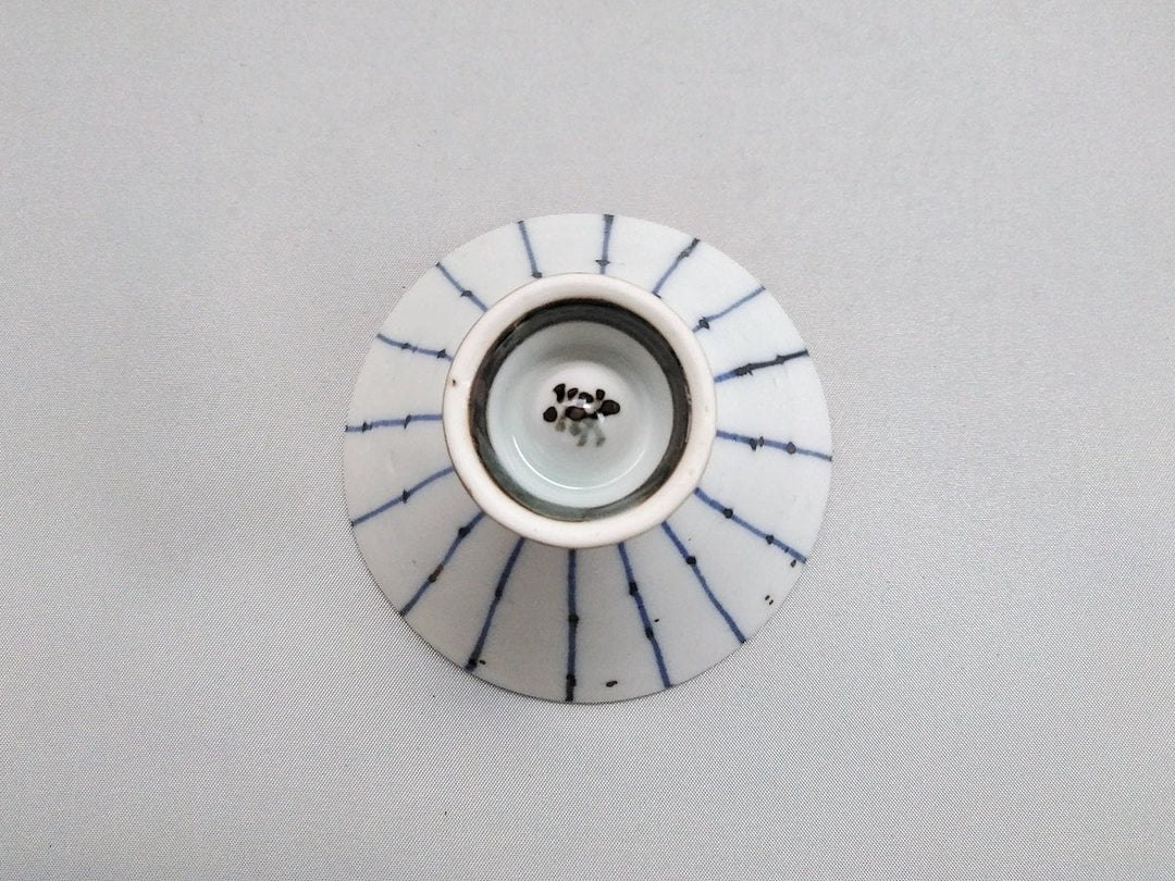 Colored Blue Tokusa Sake Cup - Crafted By Hidemasa Miyake