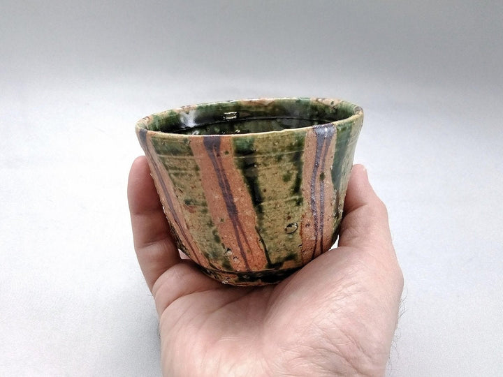 Oribe Striped Soba Cup - Crafted By Akihide Nakao