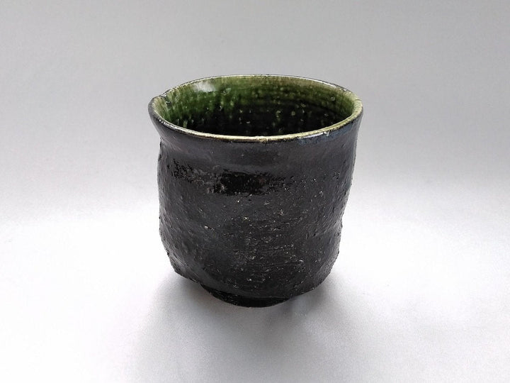 Inside Oribe Outer Black Shochu Cup Low - Crafted By Akihide Nakao