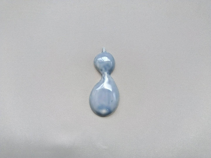 Gourd-Shaped Chopstick Rest Light Blue - Crafted By Pottery Raku