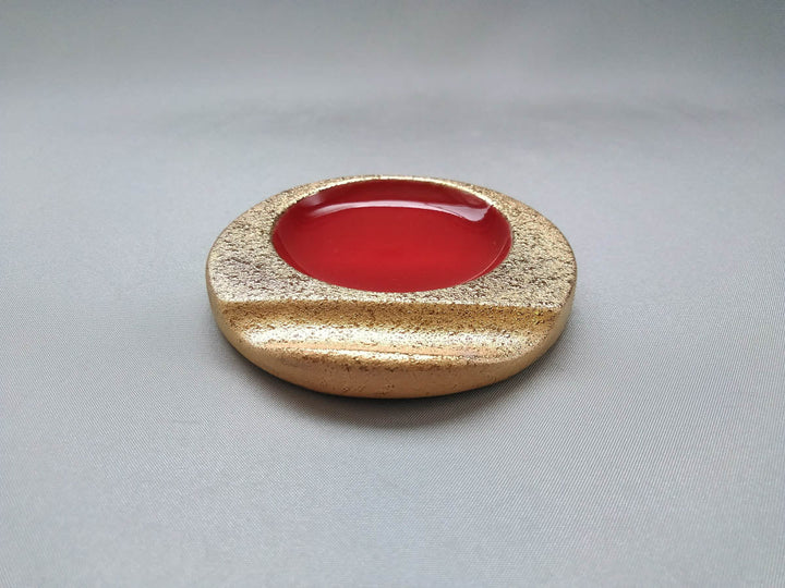 Chopstick Rest Round Red - Crafted By Bunga Yamamoto