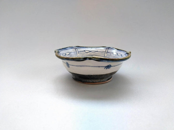 Rinka Small Bowl Blue Leaves and Birds - Crafted By Jun Kato