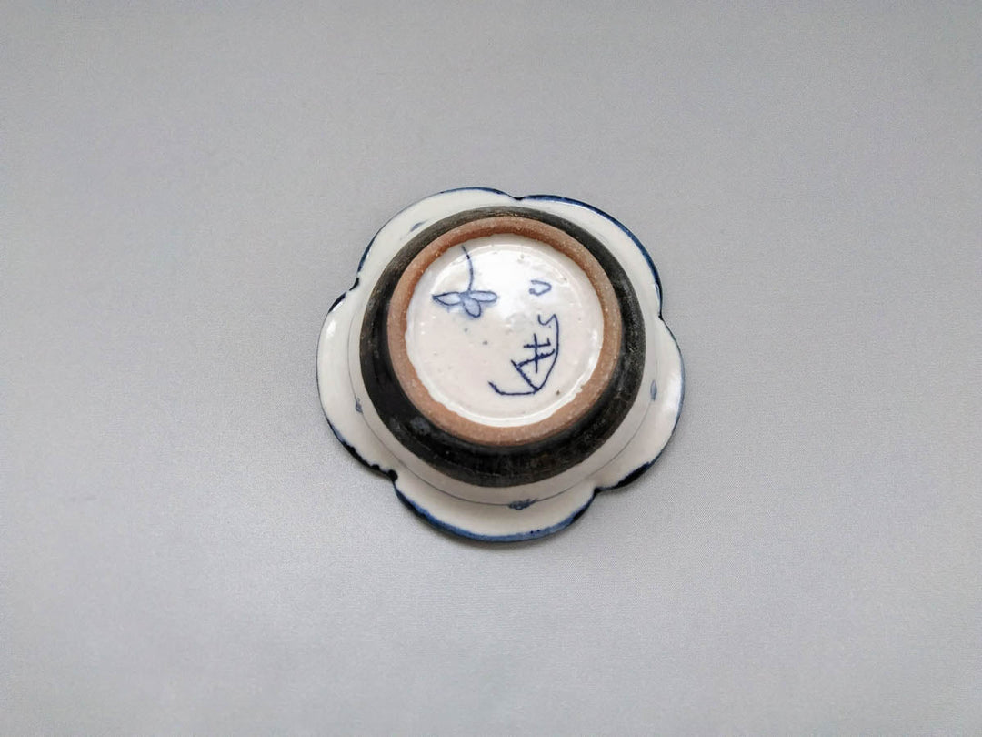 Rinka Small Bowl Blue Leaves and Birds - Crafted By Jun Kato