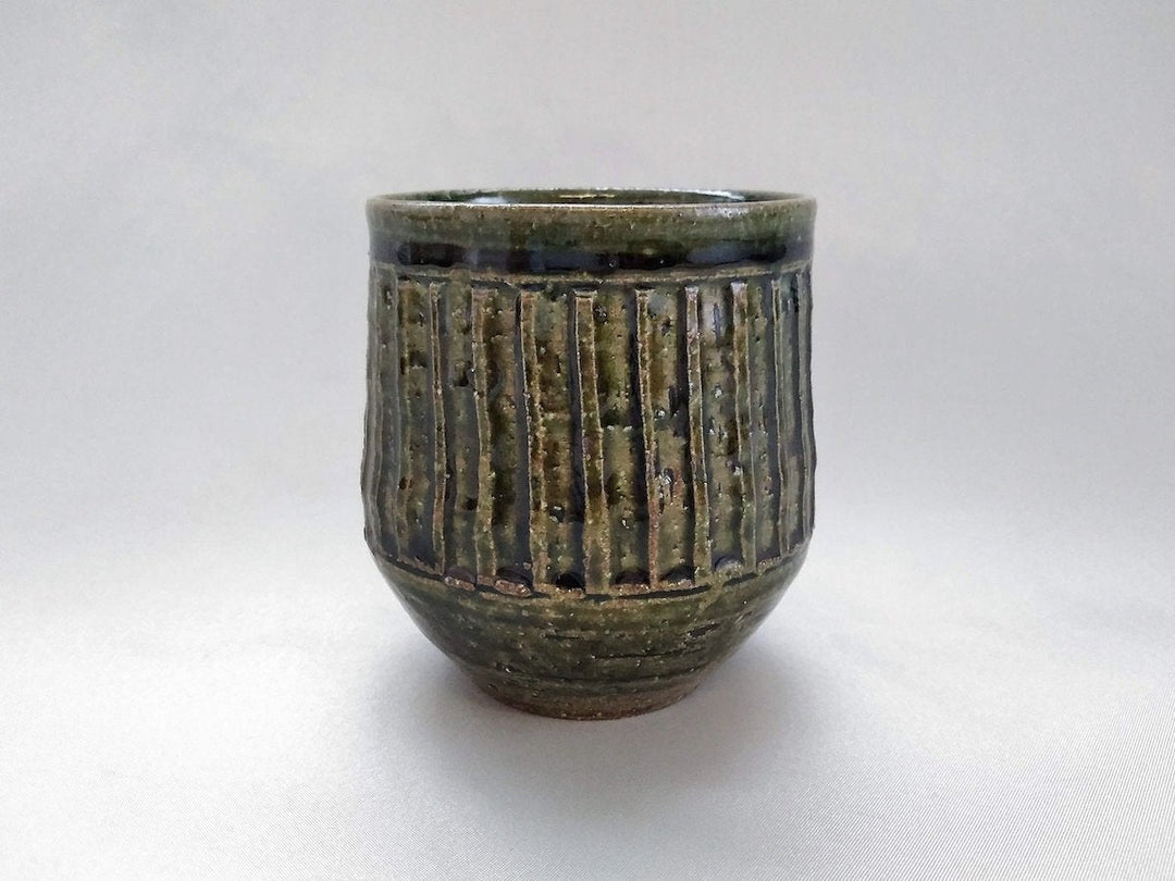 Ridged Free Cup Oribe - Crafted By Kiyohide Yokoi