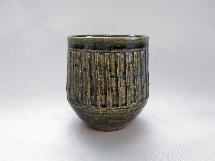 Ridged Free Cup Oribe - Crafted By Kiyohide Yokoi