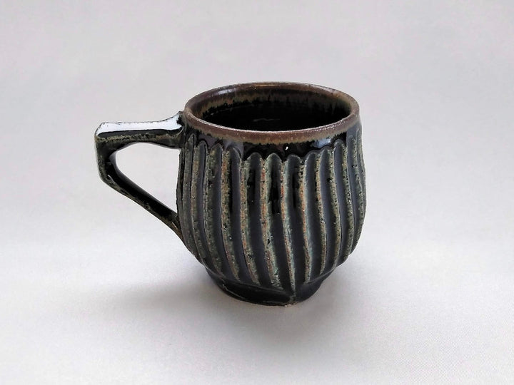 Sumi Goth Ridgedmaru Mug - Crafted By Kazuhito Yamamoto