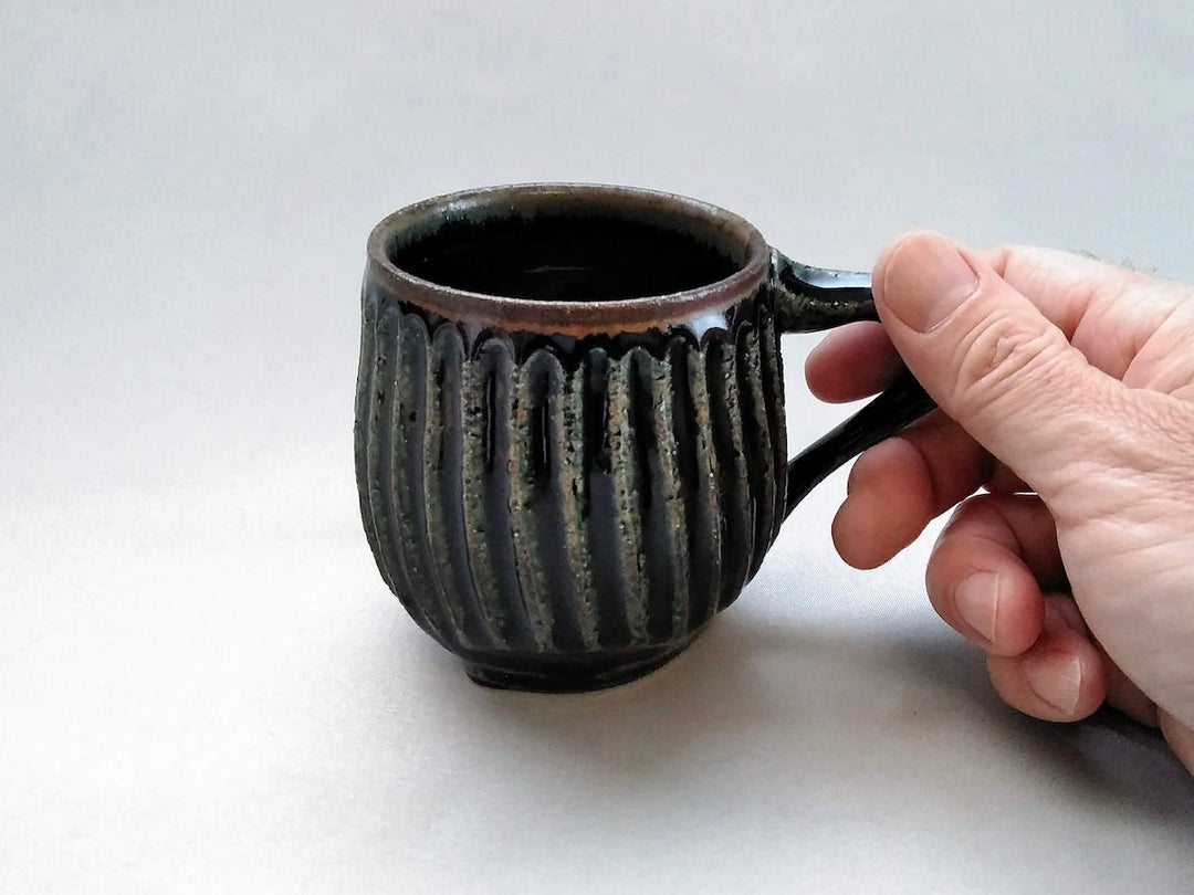 Sumi Goth Ridgedmaru Mug - Crafted By Kazuhito Yamamoto