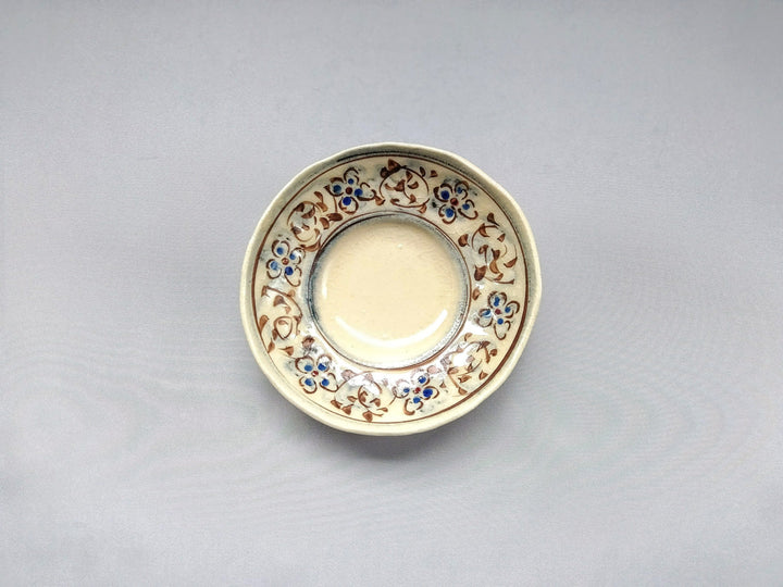 Annan Blue Arabesque 4-Inch Rim Bowl - Crafted By Masaaki Hibino