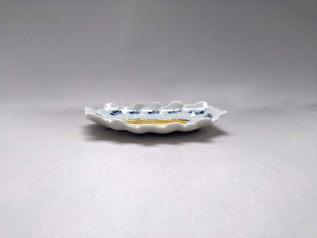 Small Plate with plum gold Color and Round dyeing - Crafted By Jusen Kiln