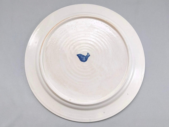 WAshi-Underglazed lotus root 8-Sun Rim Plate - Crafted By Yasumi Pottery