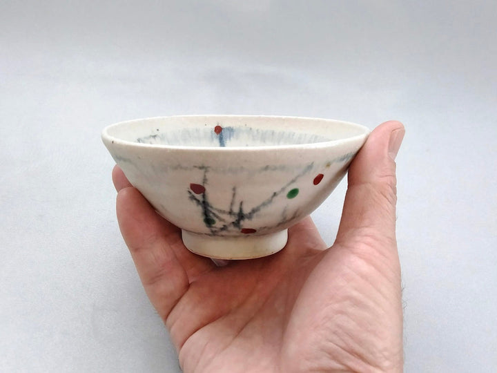 Ayomifukai Rice Bowl with Black line engraving - Crafted By Minami Kiln