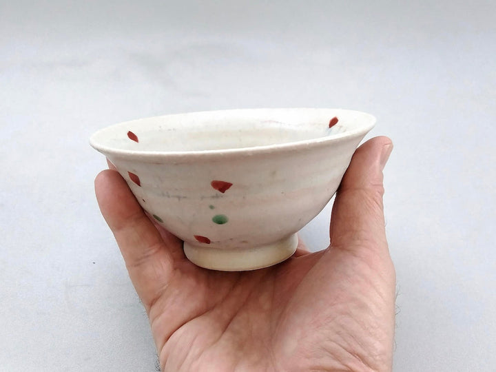 Ayomifukai Rice Bowl with Red line engraving - Crafted By Minami Kiln