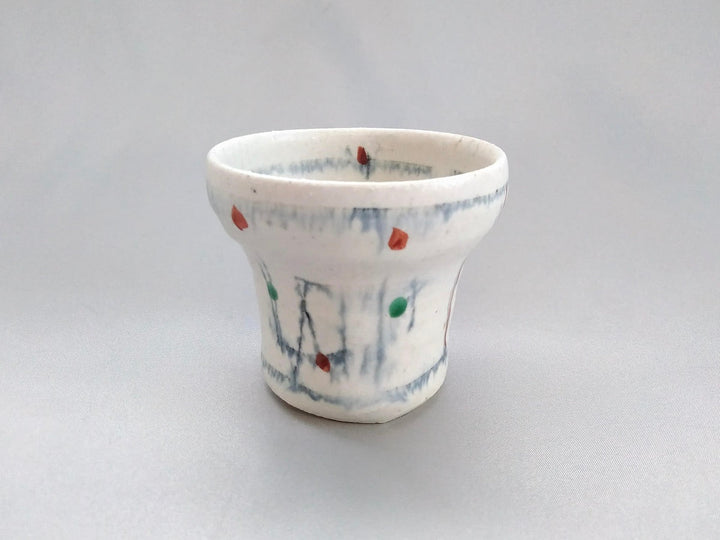 Ayomi Fukai deformed Tea Cup with Black line engraving - Crafted By Minami Kiln