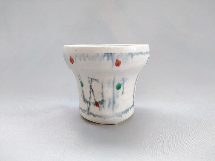 Ayomi Fukai deformed Tea Cup with Black line engraving - Crafted By Minami Kiln
