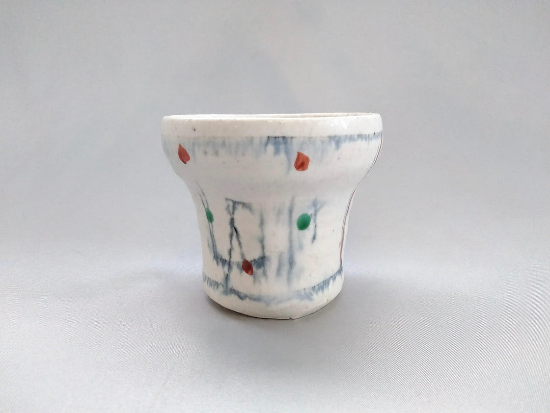 Ayomi Fukai deformed Tea Cup with Black line engraving - Crafted By Minami Kiln