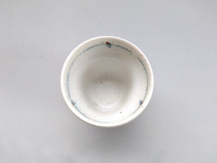 Ayomi Fukai deformed Tea Cup with Black line engraving - Crafted By Minami Kiln
