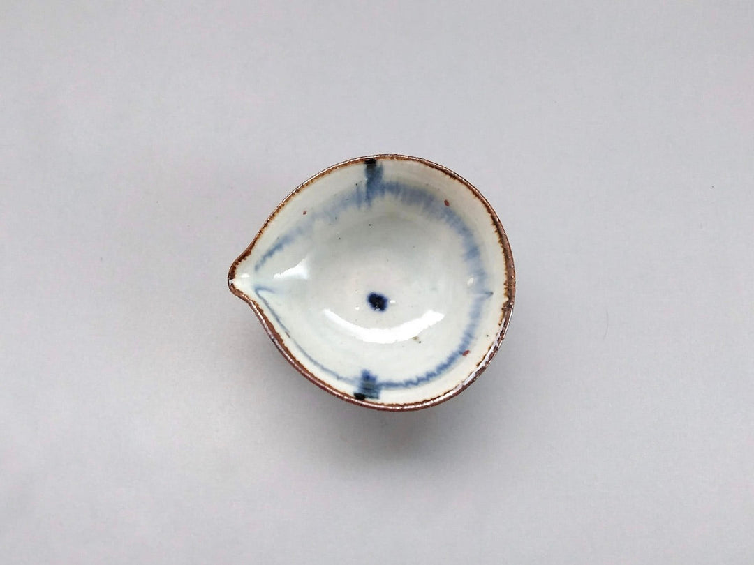Annam Red Painted Katakuchi Sake Pourer Small Bowl - Crafted By Minami Kiln