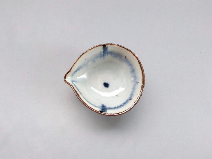 Annam Red Painted Katakuchi Sake Pourer Small Bowl - Crafted By Minami Kiln