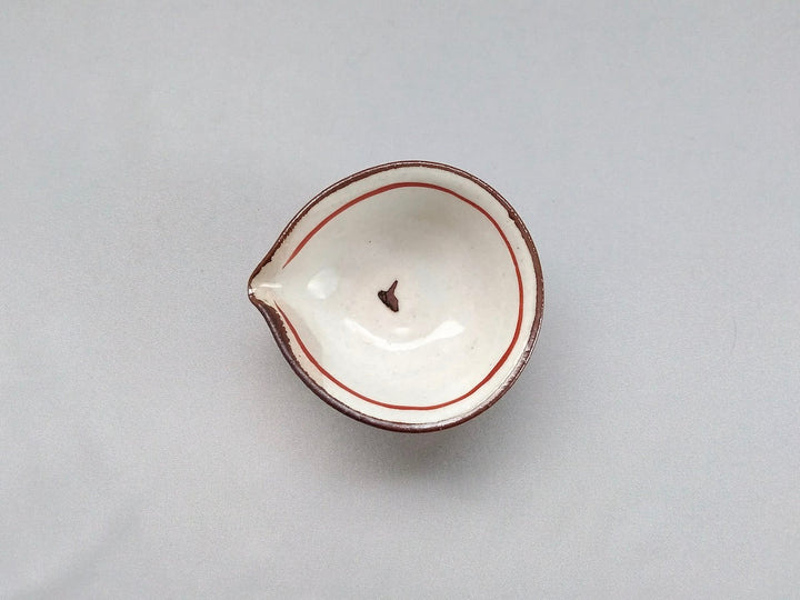Iron Red grass Pattern Katakuchi Small Bowl - Crafted By Minami Kiln