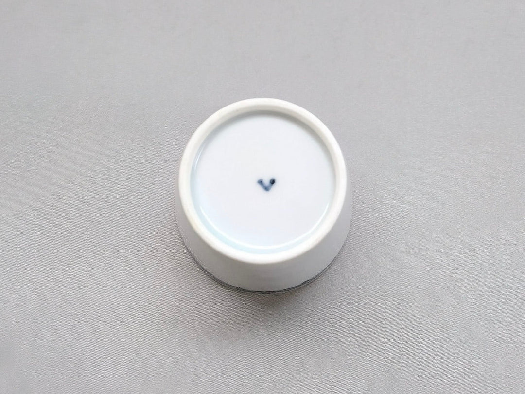 Blue-and-White Rim Pattern Soba Cup - Crafted By Jusen Kiln