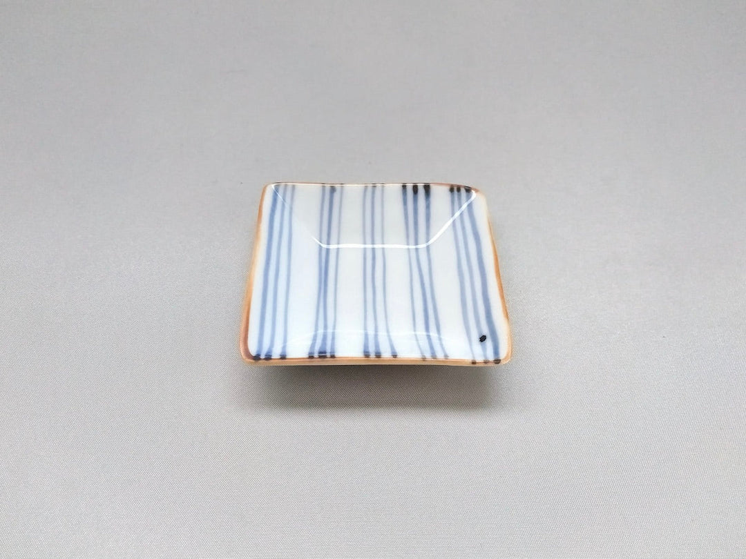 Sometsuke Senjimon Square Small Plate - Crafted By Jusen Kiln