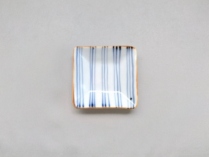 Sometsuke Senjimon Square Small Plate - Crafted By Jusen Kiln