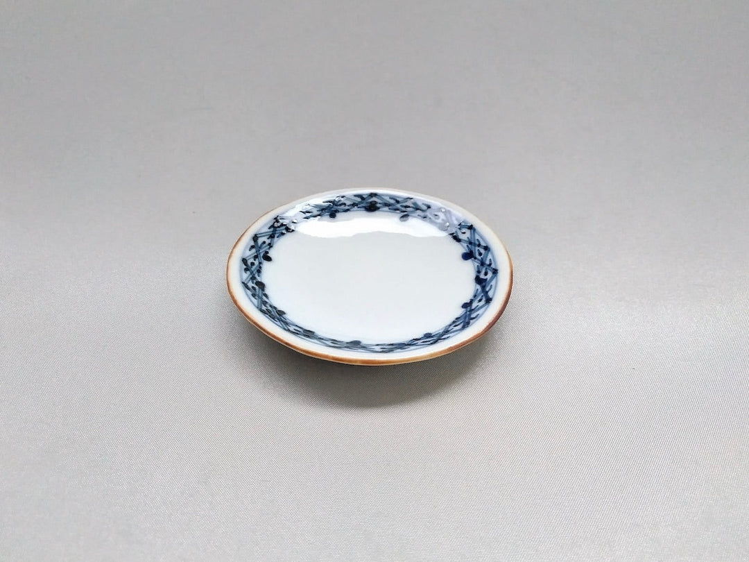 Small Rounded Plate Round Small Plate with Underglazed embossed Pattern - Crafted By Jusen