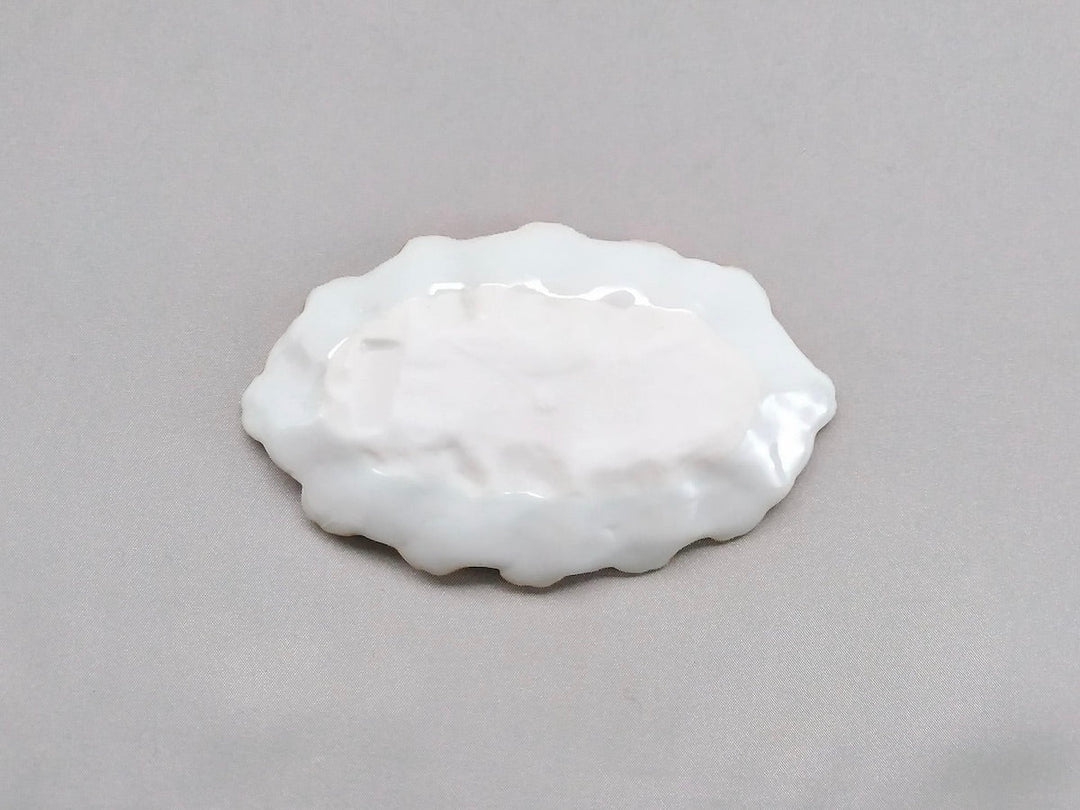 Small Plate with cherry blossom ellipse dyeing - Crafted By Jusen Kiln