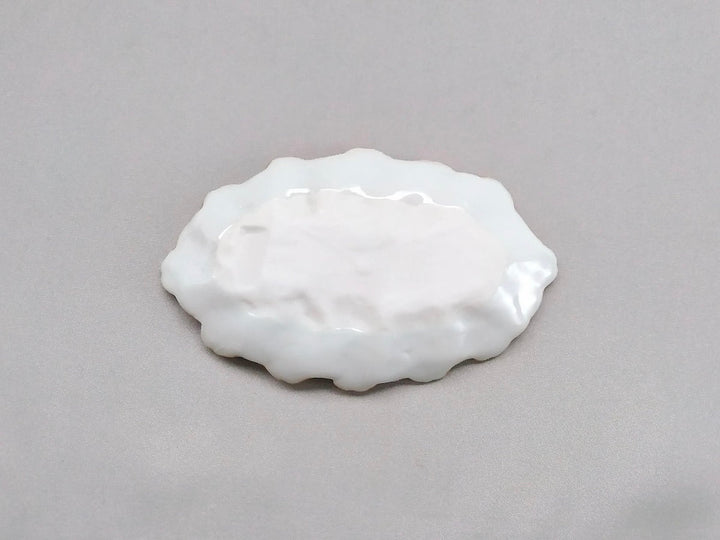 Small Plate with cherry blossom ellipse dyeing - Crafted By Jusen Kiln