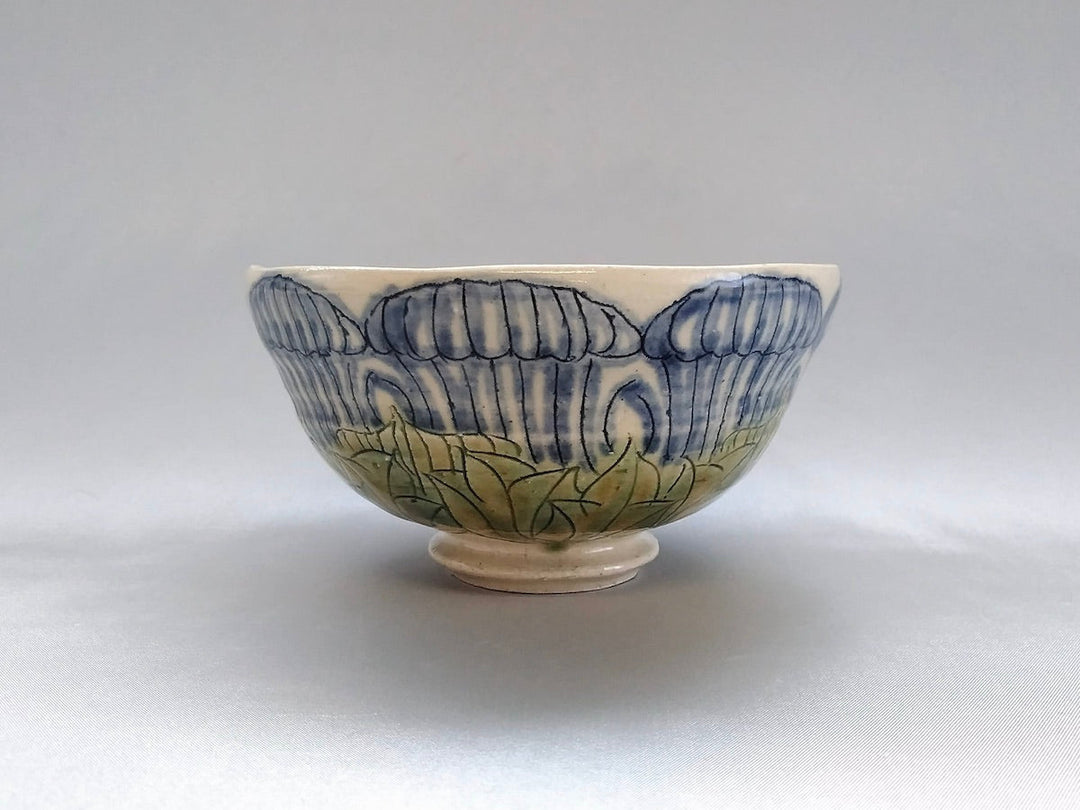 Large Rice Bowl with Peony Flower — Hand-Painted Japanese Pottery by Yoshihei Kato