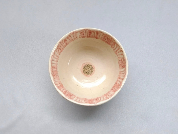Small Rice Bowl with Peony Flower — Hand-Painted Japanese Pottery by Yoshihei Kato