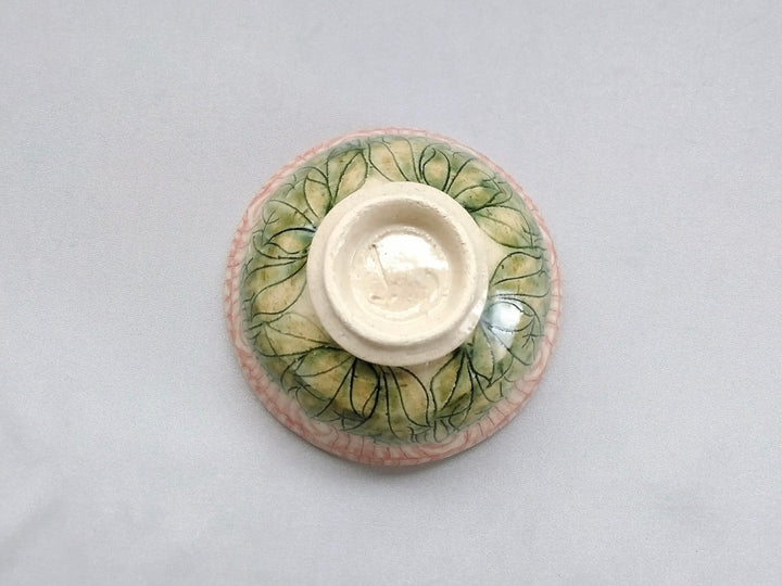 Small Rice Bowl with Peony Flower — Hand-Painted Japanese Pottery by Yoshihei Kato