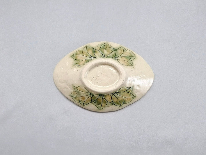 Peony Flower Diamond-Shaped Small Plate Green - Crafted By Yoshihei Kato