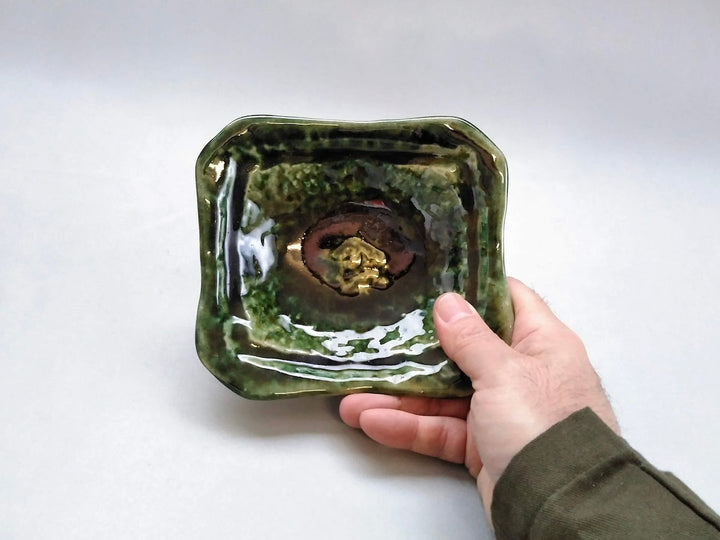Oribe Square Square Small Bowl - Crafted By Hiroyuki Oguri