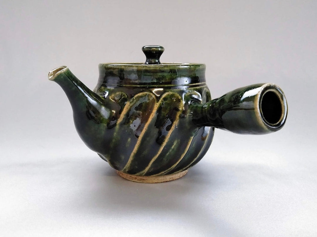 Oribe Ridged TeaPot - Crafted By Hiroyuki Oguri