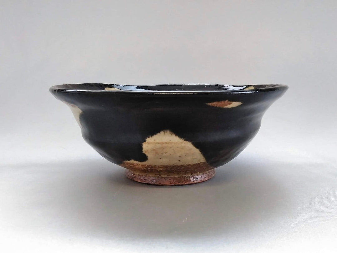 Black Oribe Kakebu 5-Sun Bowl - Crafted By Hiroyuki Oguri