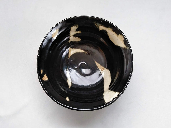 Black Oribe Kakebu 5-Sun Bowl - Crafted By Hiroyuki Oguri