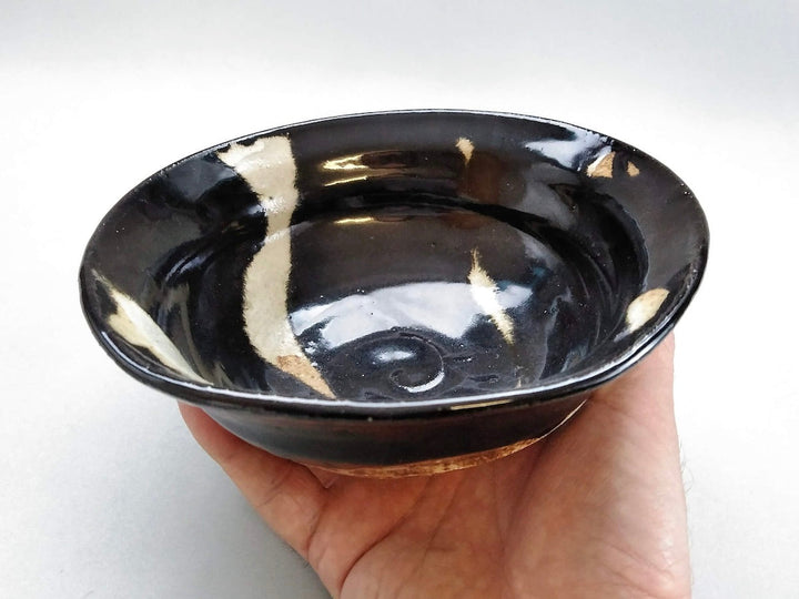 Black Oribe Kakebu 5-Sun Bowl - Crafted By Hiroyuki Oguri