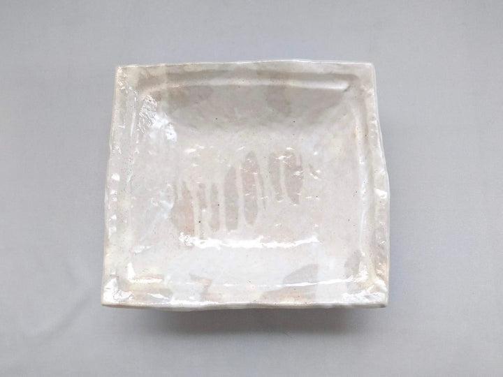 White Slip Long Square Bowl Small - Crafted By Hiroyuki Oguri