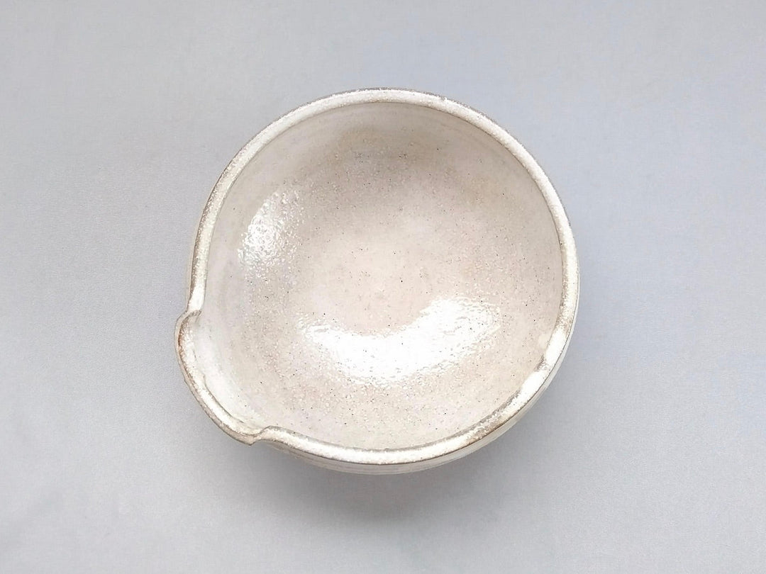 New White Slip drawer Bowl - Crafted By Masahiro Kumagai