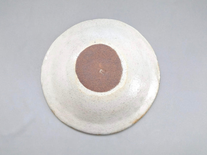 New White Slip-drawn 7-Sun Shallow Bowl - Crafted By Masahiro Kumagai